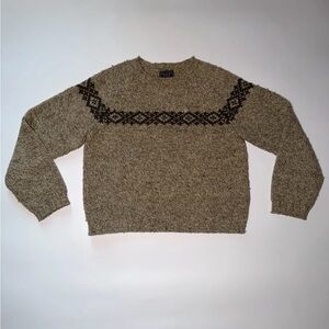 Abercrombie & Fitch Women’s Beige Sweater with Black Design